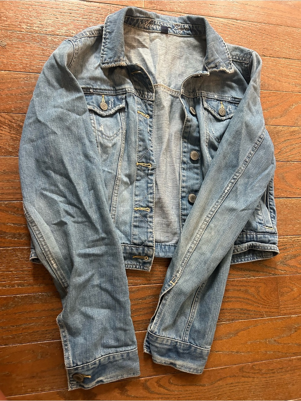 American Eagle Outfitters Light Blue Denim Jean Jacket